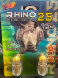 Rhino 25 Platinum 2,000,000 Double Capsule Male Enhancement