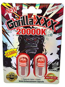 Gorilla XXX 20000K Male Enhancement Double Capsule