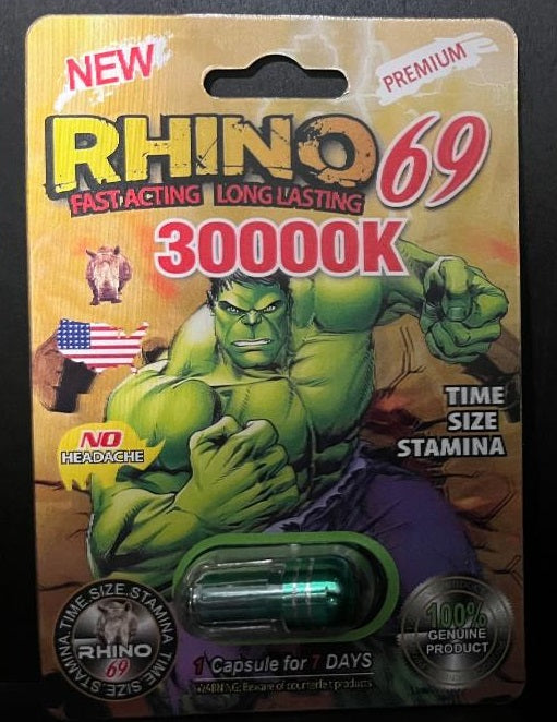 Rhino 69 30000K Hulk Cover Male Enhancement