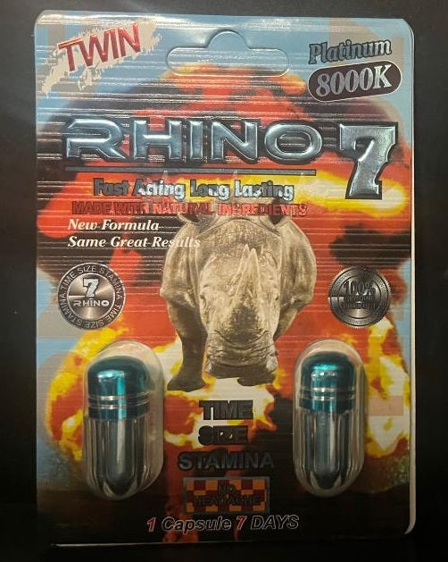 Rhino 7 Platinum 8000K Plus Double Capsule
