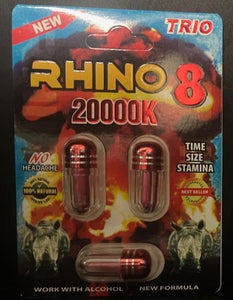 Rhino 8 Trio 20000K Male Enhancement