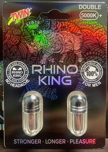 Rhino King Black 5000K Double Capsule Male Enhancement