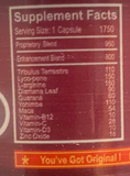 Platinum Wild Extreme 1750 Male Enhancement - 6 Capsule Bottle