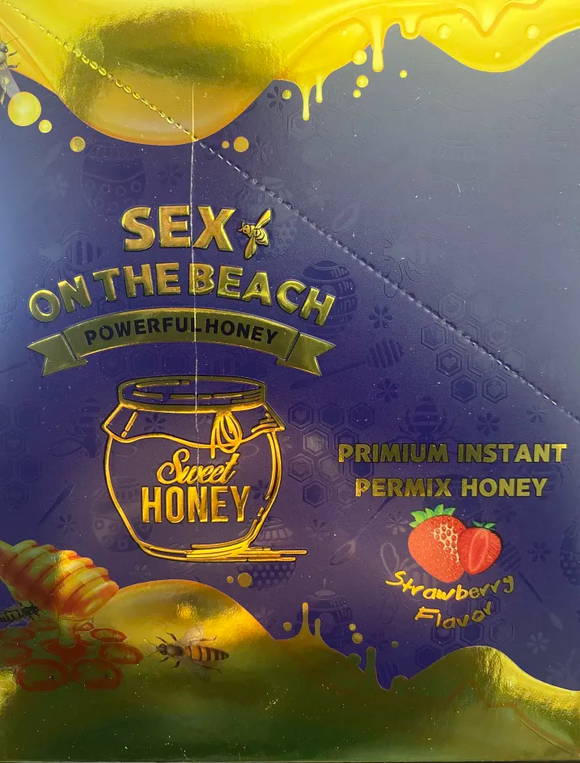 Sex on the Beach Powerful Honey Spoon, Strawberry Flavor