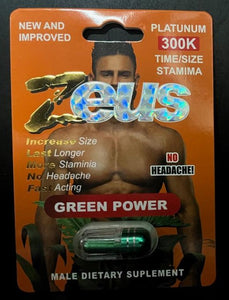 Zeus Green Powder Platinum 300K Male Enhancement Capsule