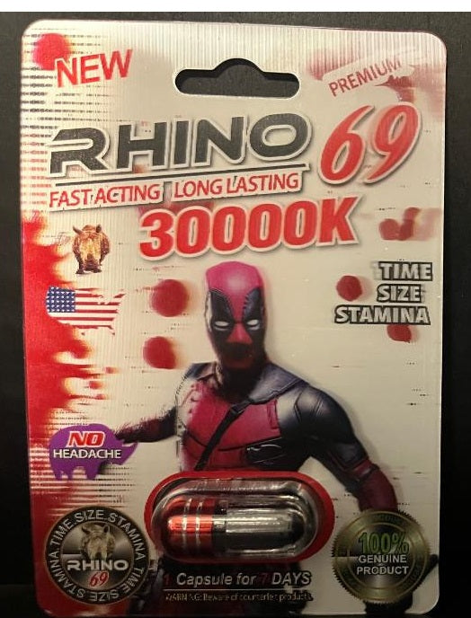 Rhino 69 30000K Deadpool Cover Male Enhancement