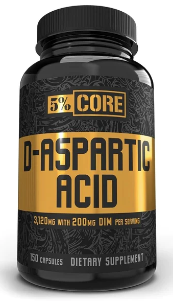 5% Nutrition: D-Aspartic Acid, 150 Capsules