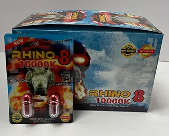 Rhino 8 10000K Male Enhancement Double Capsule