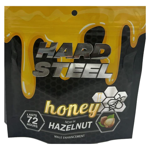 Hard Steel: Hazelnut Male Enhancement Honey 12 Packet Bag