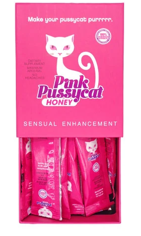 Pink Pussycat: Sexual Enhancement Honey Sache Gift Box of 12