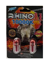 Rhino 11 10000K Male Enhancement Double Capsule