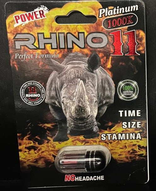 Rhino 11 Power Platinum 1000K Male Enhancement