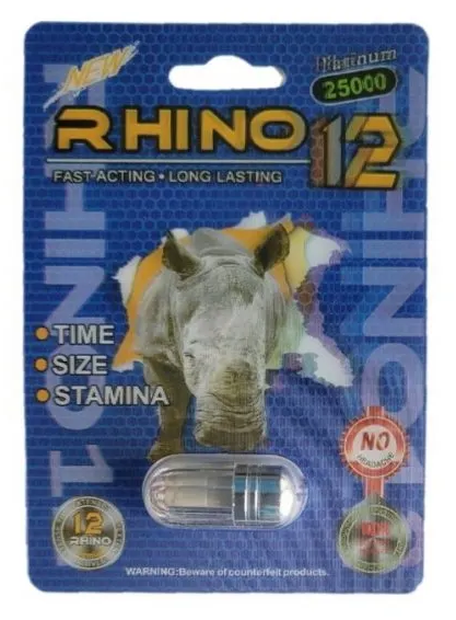 Rhino 12 Platinum 25000 Male Enhancement