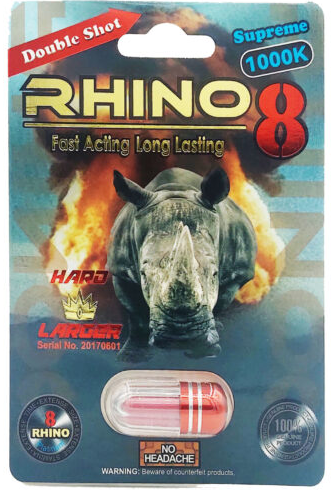 Rhino 8 Supreme 1000k Hard Longer Male Enhancement