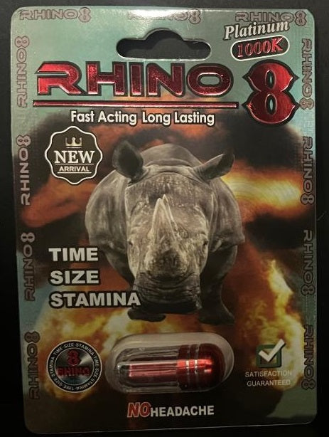 Rhino 8 Platinum 1000K Male Enhancement