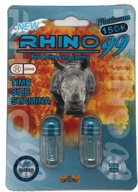 Rhino: 99 Platinum 150k Twin Pack Male Enhancement