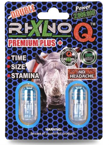 Rhino: XL Q Premium Plus 2,000,000, Double Capsule