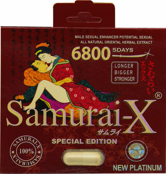 Samurai X: New Platinum 6800 Male Enhancement