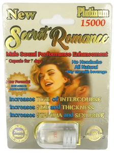 Secret Romance: Platinum 15,000 Male Enhancement