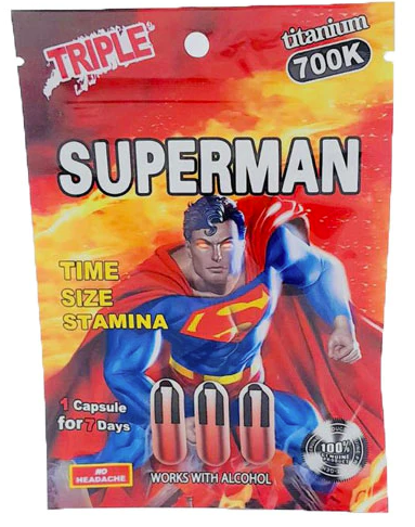 Superman Titanium 700k (Triple Pack) Male Enhancement