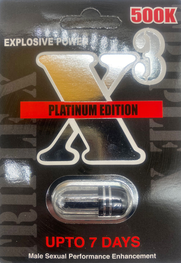 X3 Platinum Edition Triple X  500K Male Enhancement